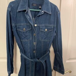 Liz Claiborne Indigo Denim Belted Jacket